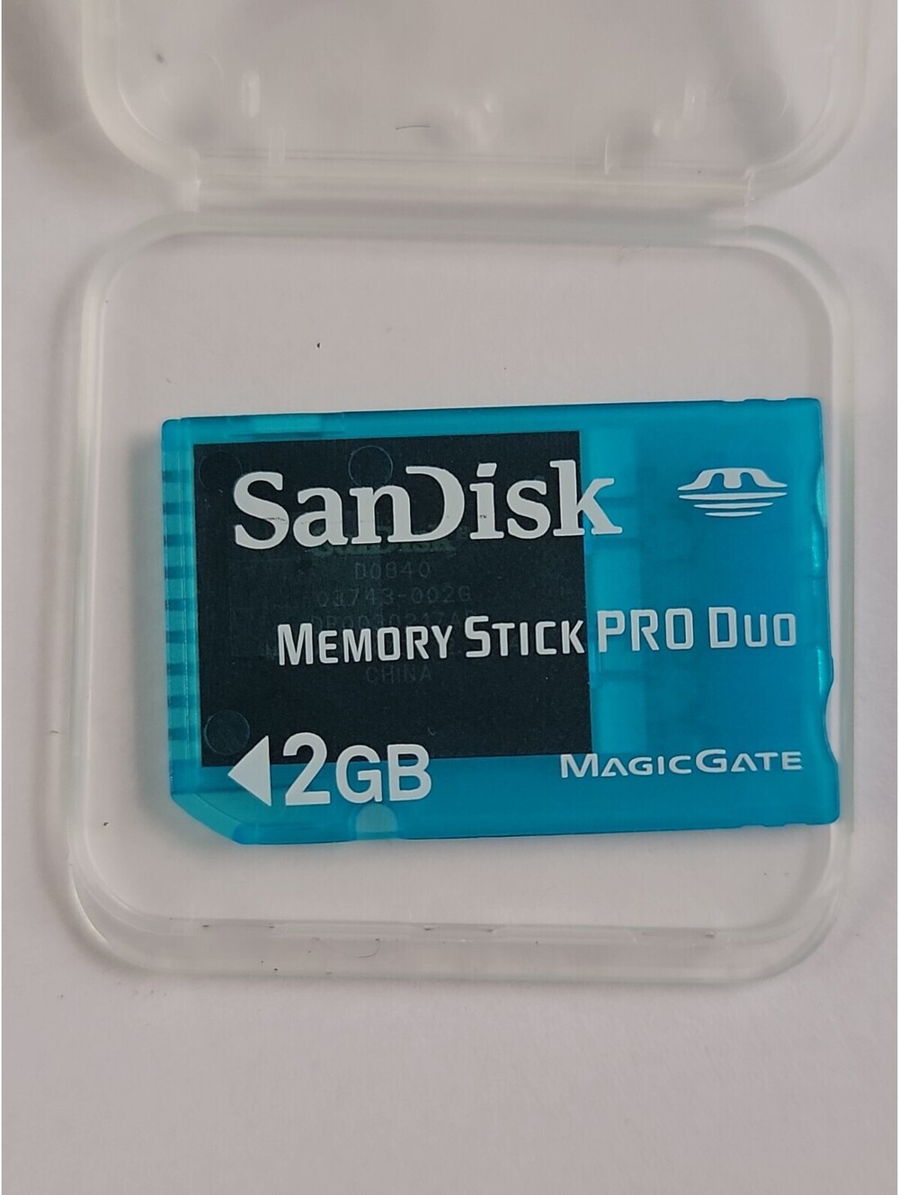 Sandisk 2Gb Memory Stick Pro Duo Magic Gate Memory card - Clear Blue
